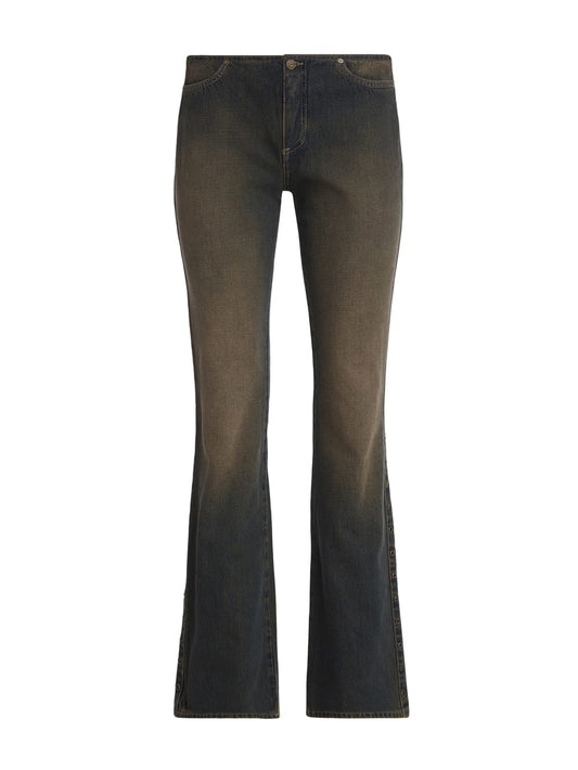 eyelet low-rise denim pants - Guess