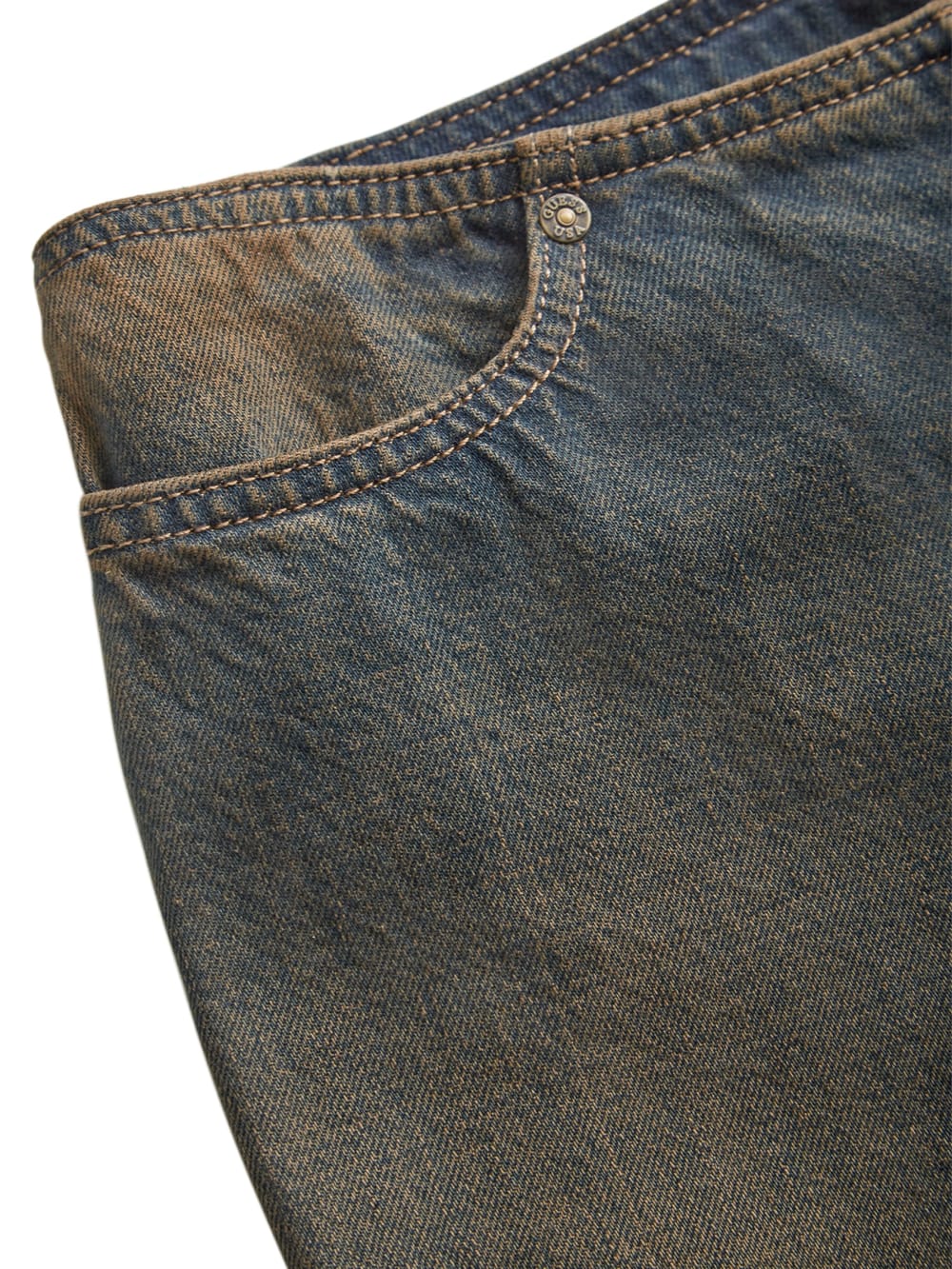 eyelet low-rise denim pants - Guess