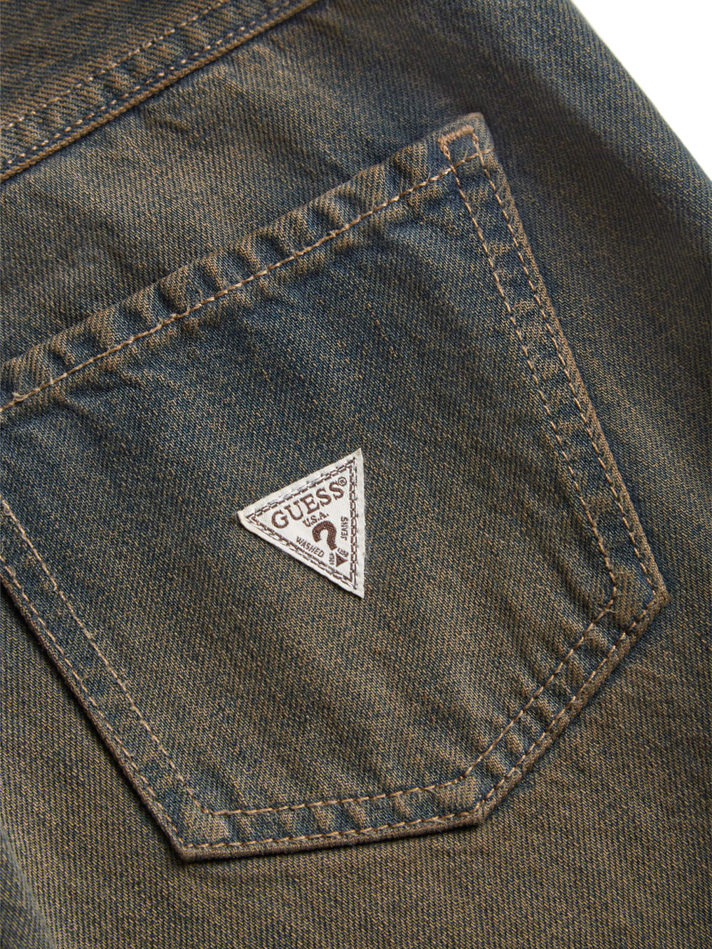 eyelet low-rise denim pants - Guess