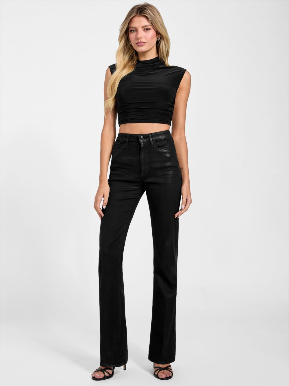 Eco Coated Sexy Flare Jeans - Guess