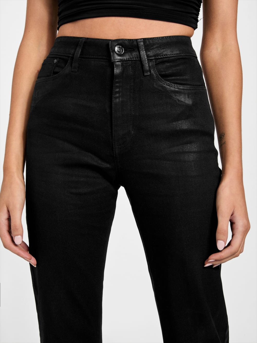 Eco Coated Sexy Flare Jeans - Guess