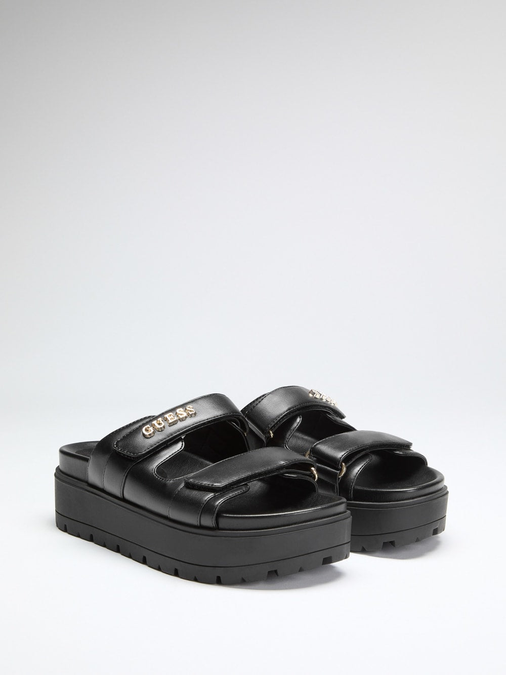 Fasten Genuine Leather Sandal - Guess