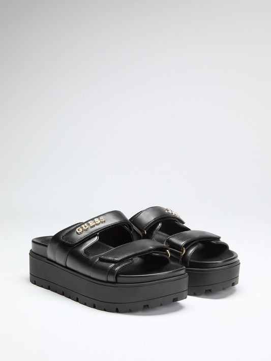 Fasten Genuine Leather Sandal - Guess