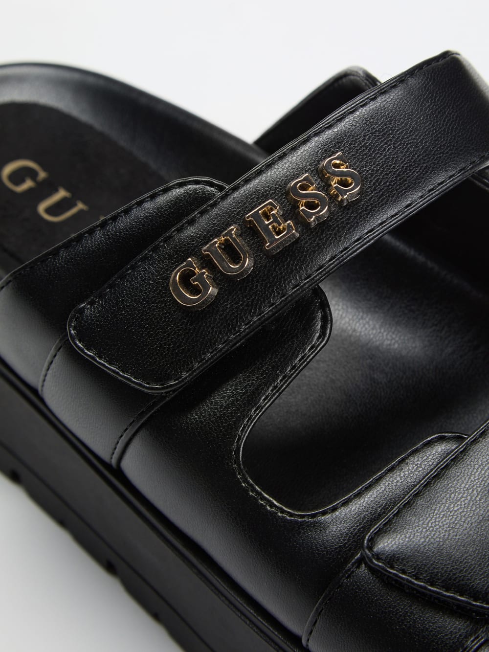 Fasten Genuine Leather Sandal - Guess