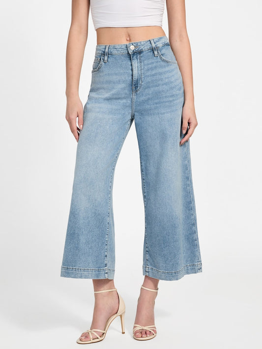 Eco Bellflower Cropped Wide Leg Jeans - Guess