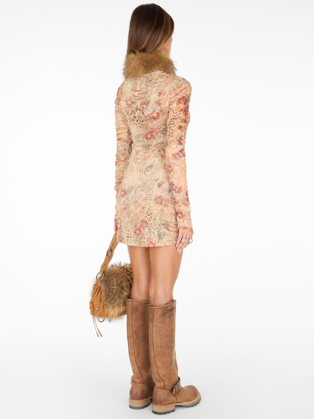 distressed mesh dress - Guess