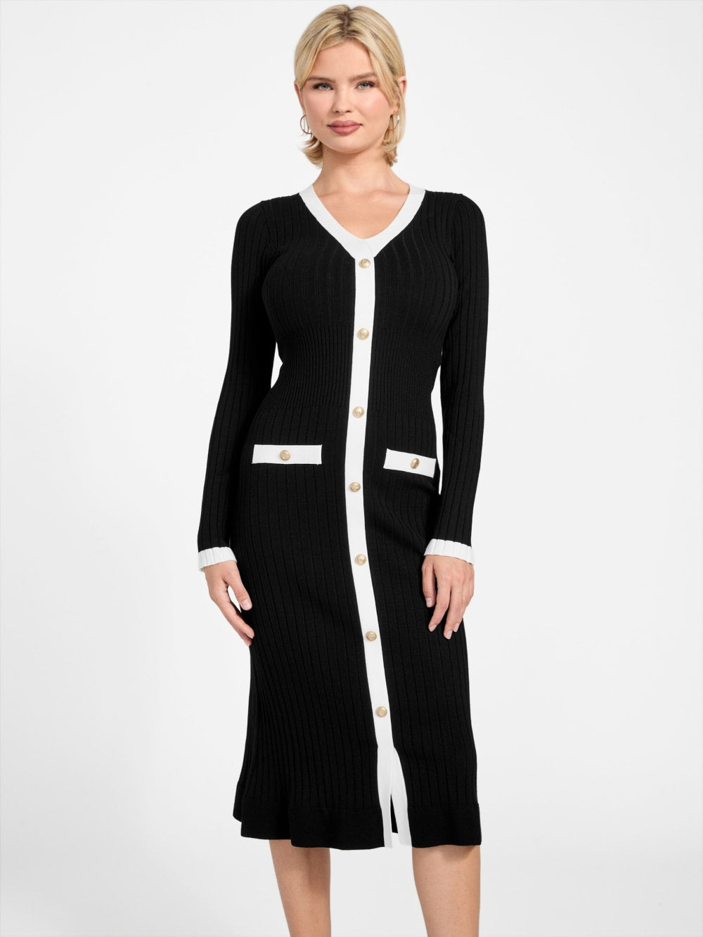 Rib-knit midi dress - Guess