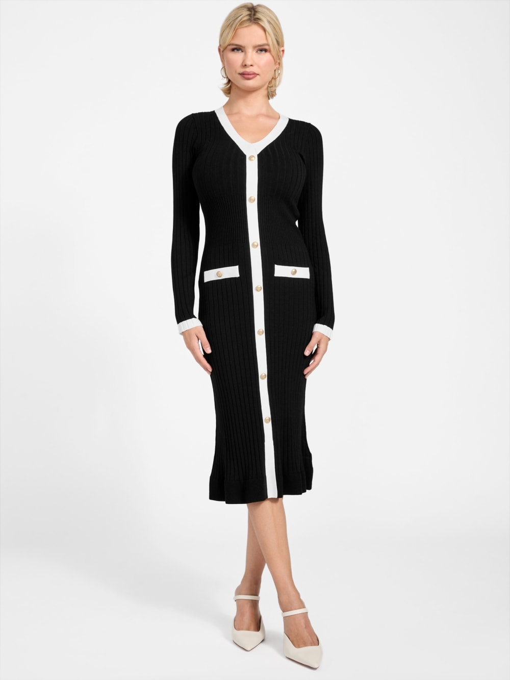 Rib-knit midi dress - Guess