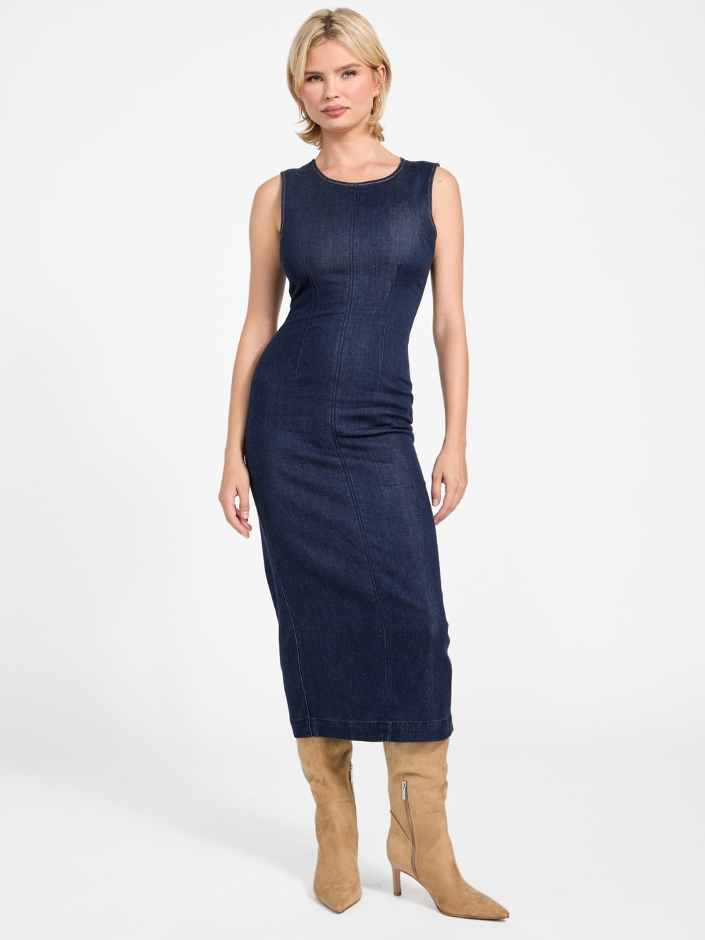 Lyocell blend midi dress - Guess