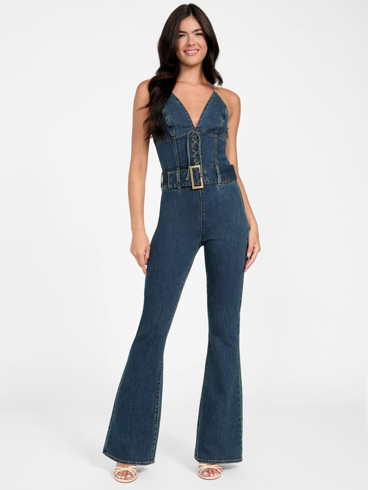 Eco Rebel Halter Denim Jumpsuit - Guess