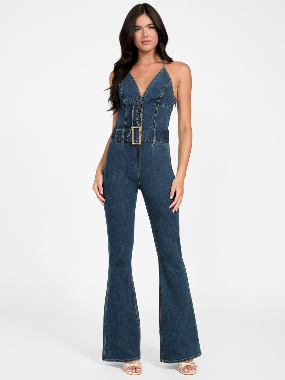 Eco Rebel Halter Denim Jumpsuit - Guess