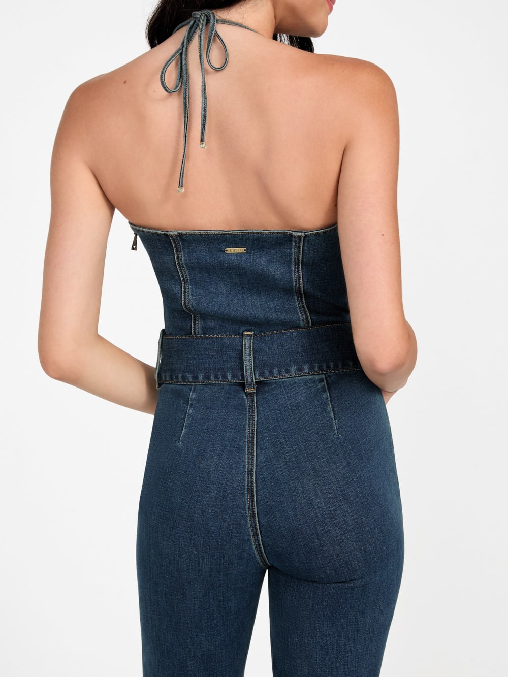 Eco Rebel Halter Denim Jumpsuit - Guess