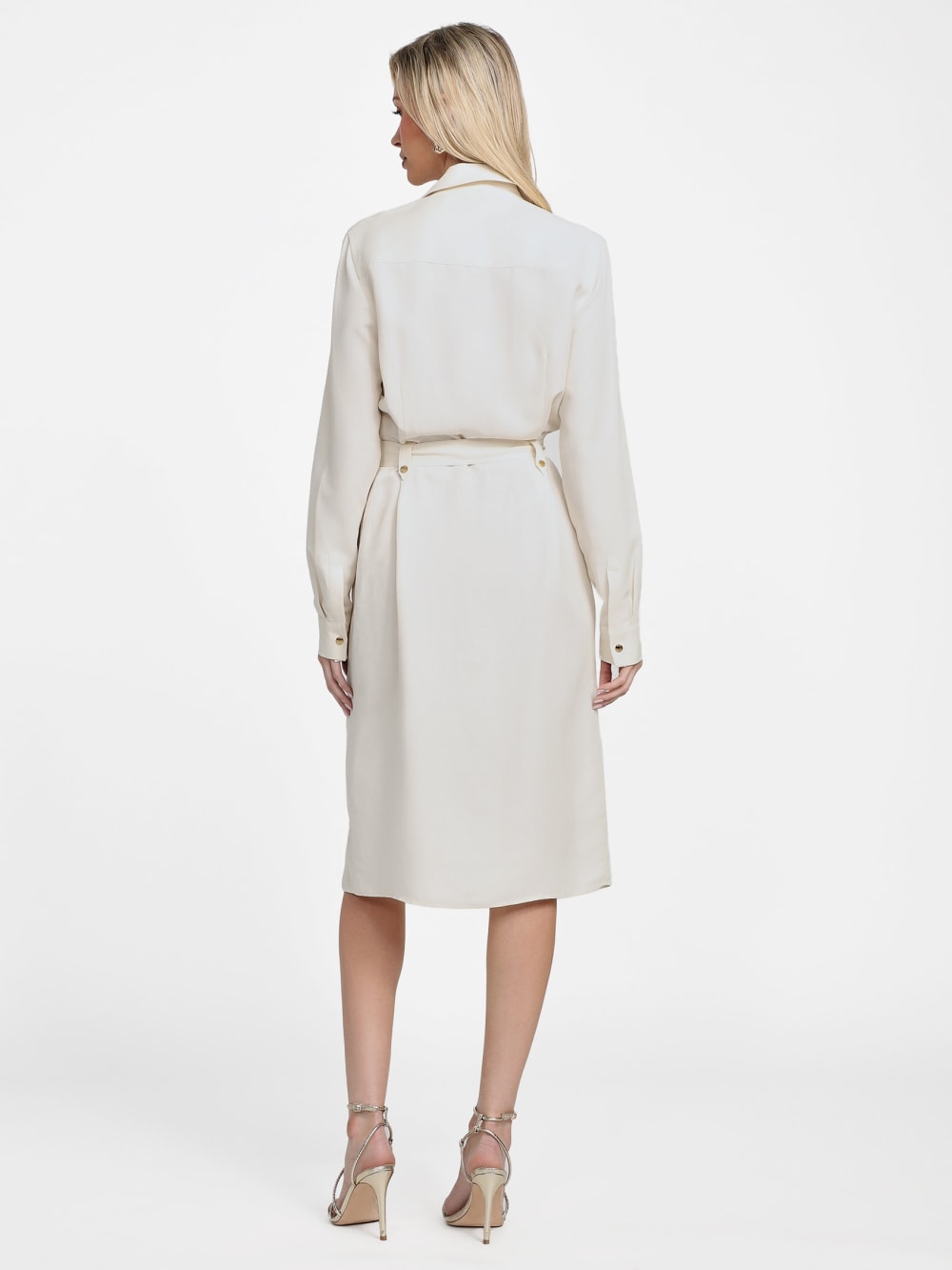 Eco Greta Linen-Blend Safari Dress - Guess