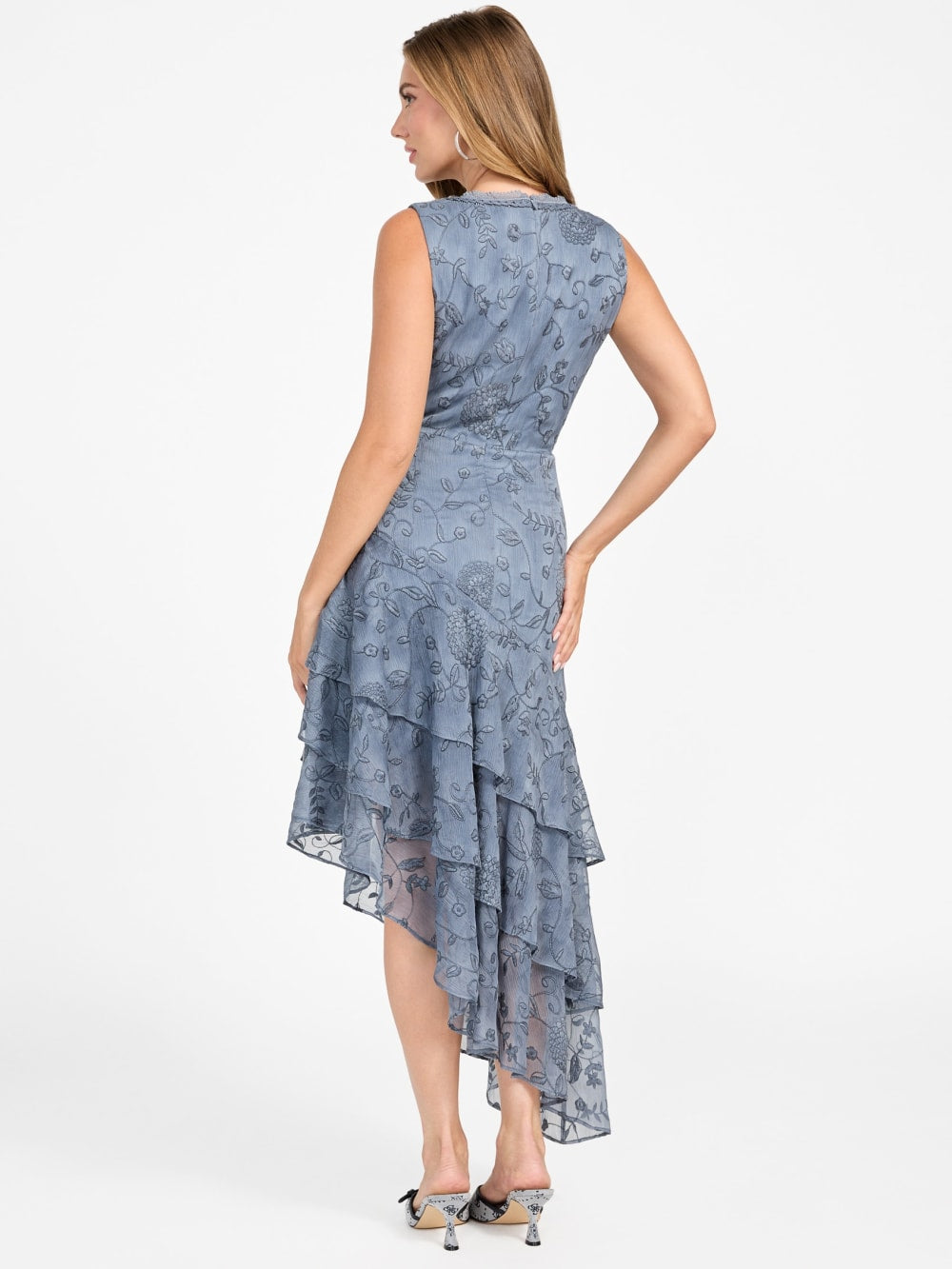 Loren Embossed Tiered Dress - Guess