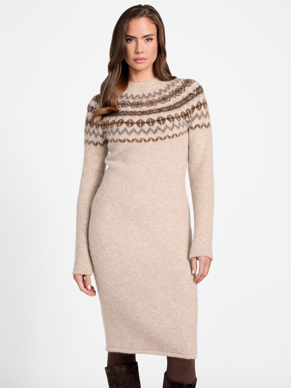 Akilah Jacquard Sweater Dress - Guess