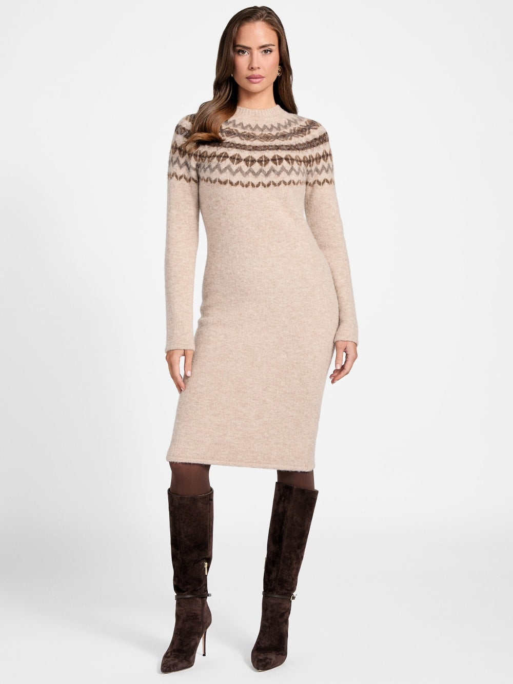 Akilah Jacquard Sweater Dress - Guess