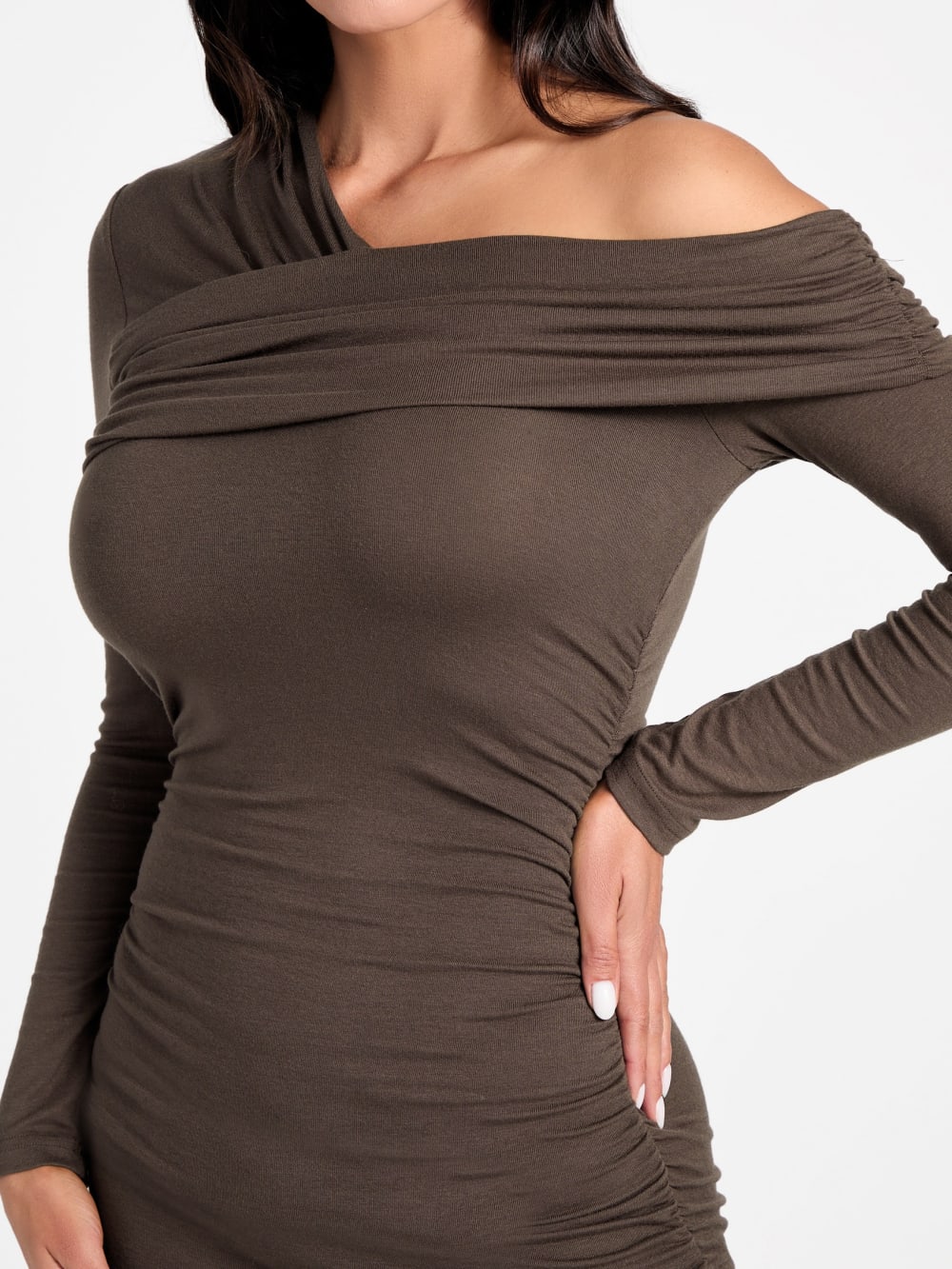 Eco Astrid Off-Shoulder Draped Dress - Guess