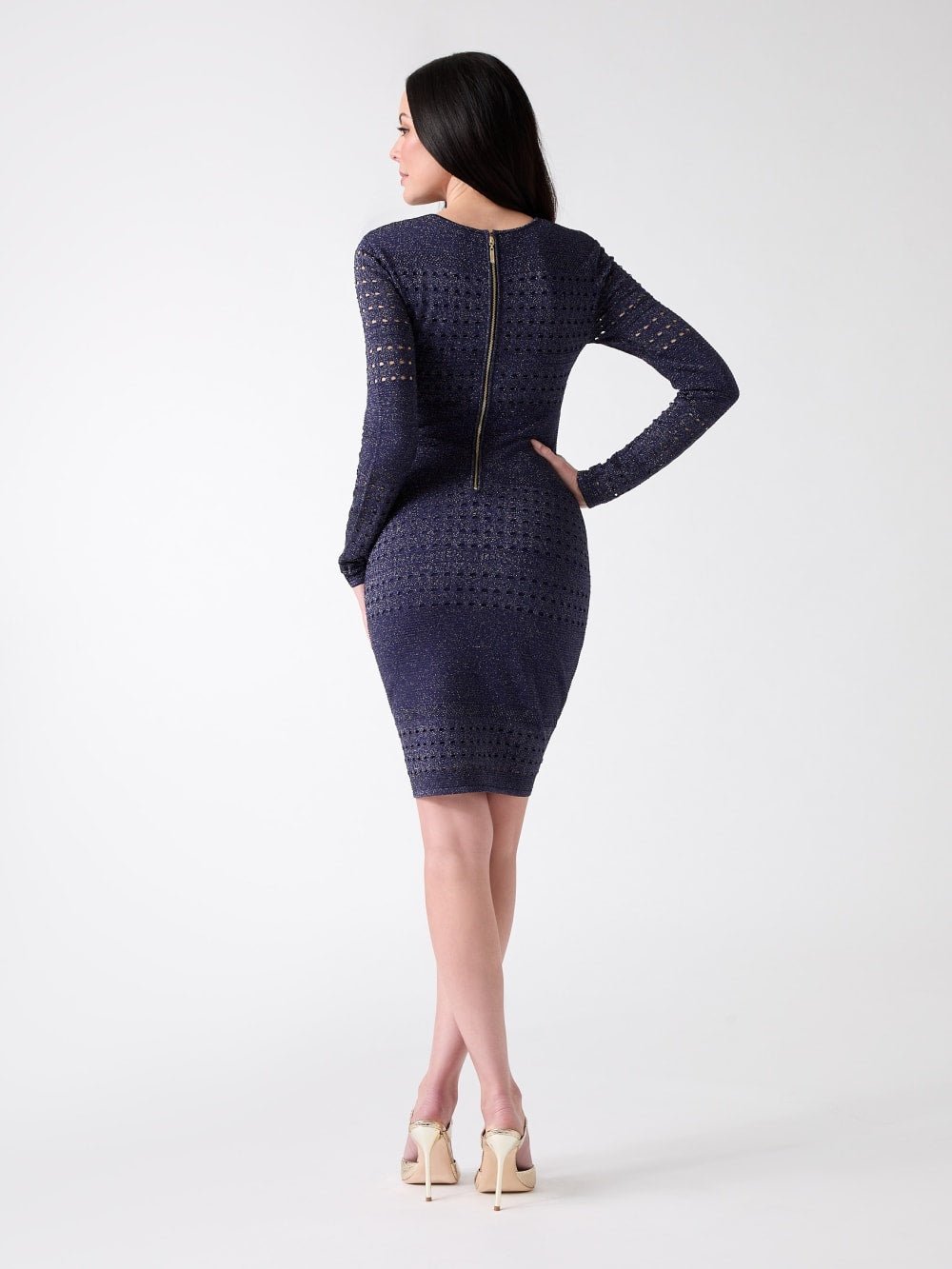 Henley Long-Sleeve Sweater Dress - Guess