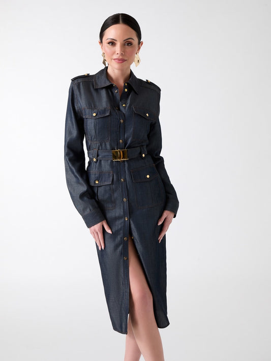 Eco Carla Safari Denim Dress - Guess