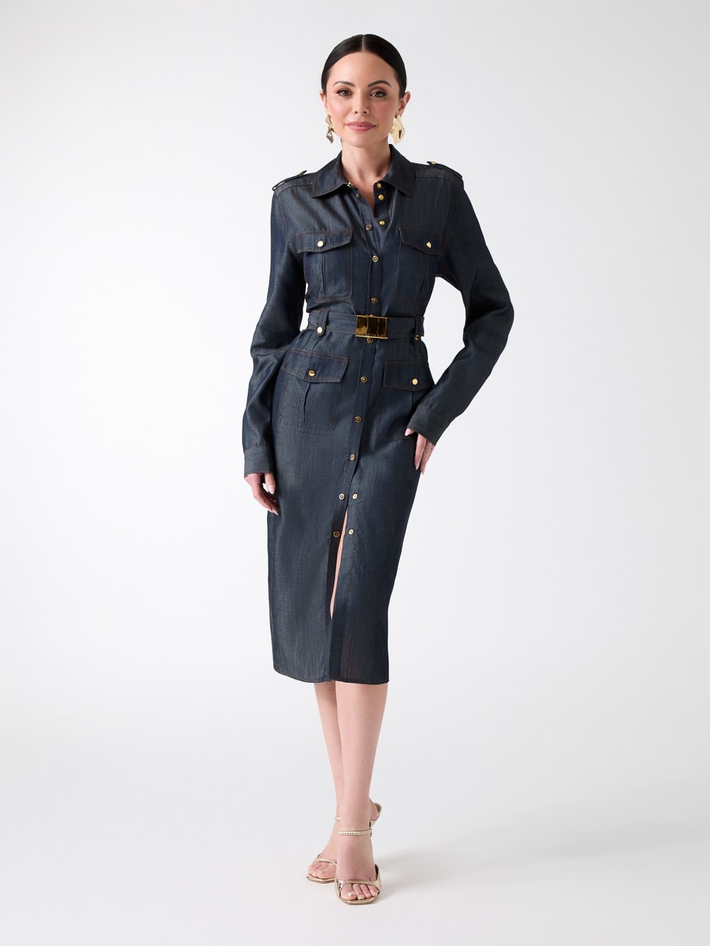 Eco Carla Safari Denim Dress - Guess