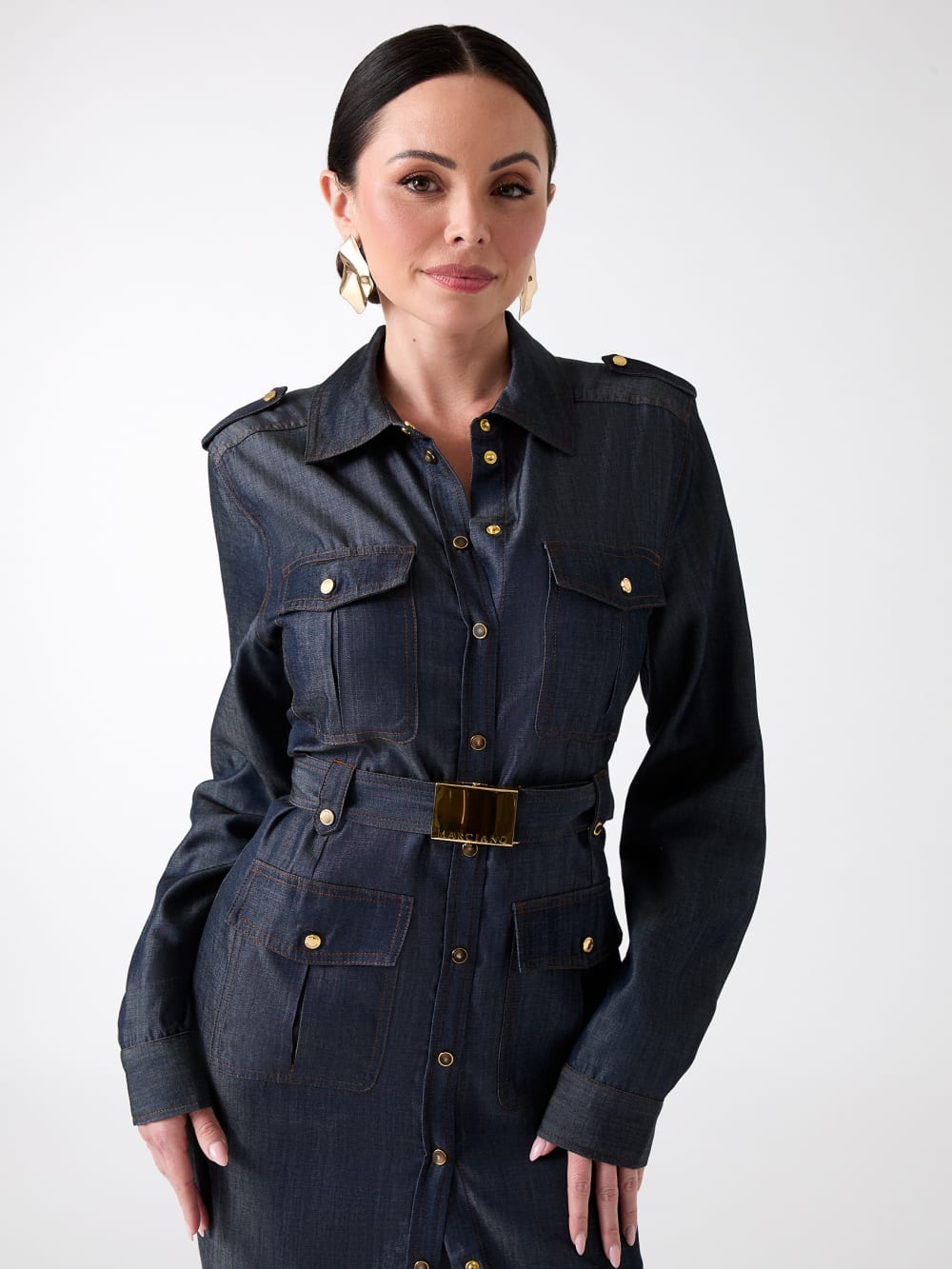 Eco Carla Safari Denim Dress - Guess