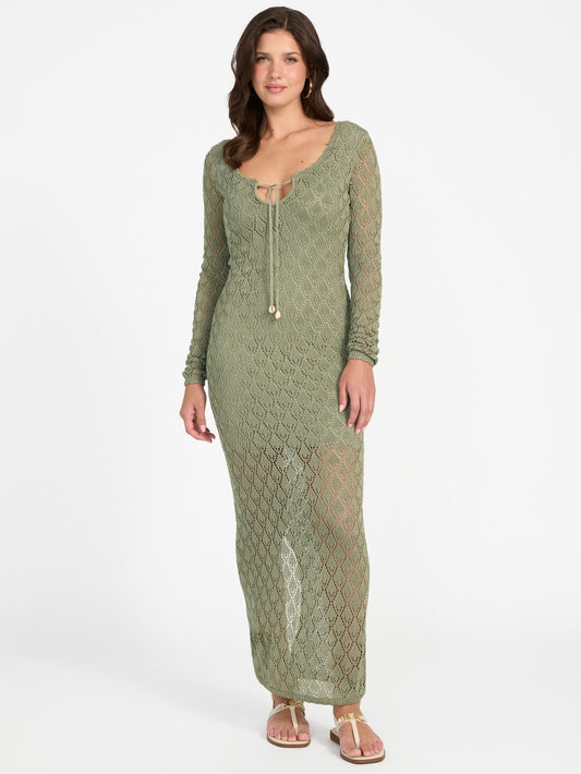 Alba Pointelle Maxi Dress - Guess