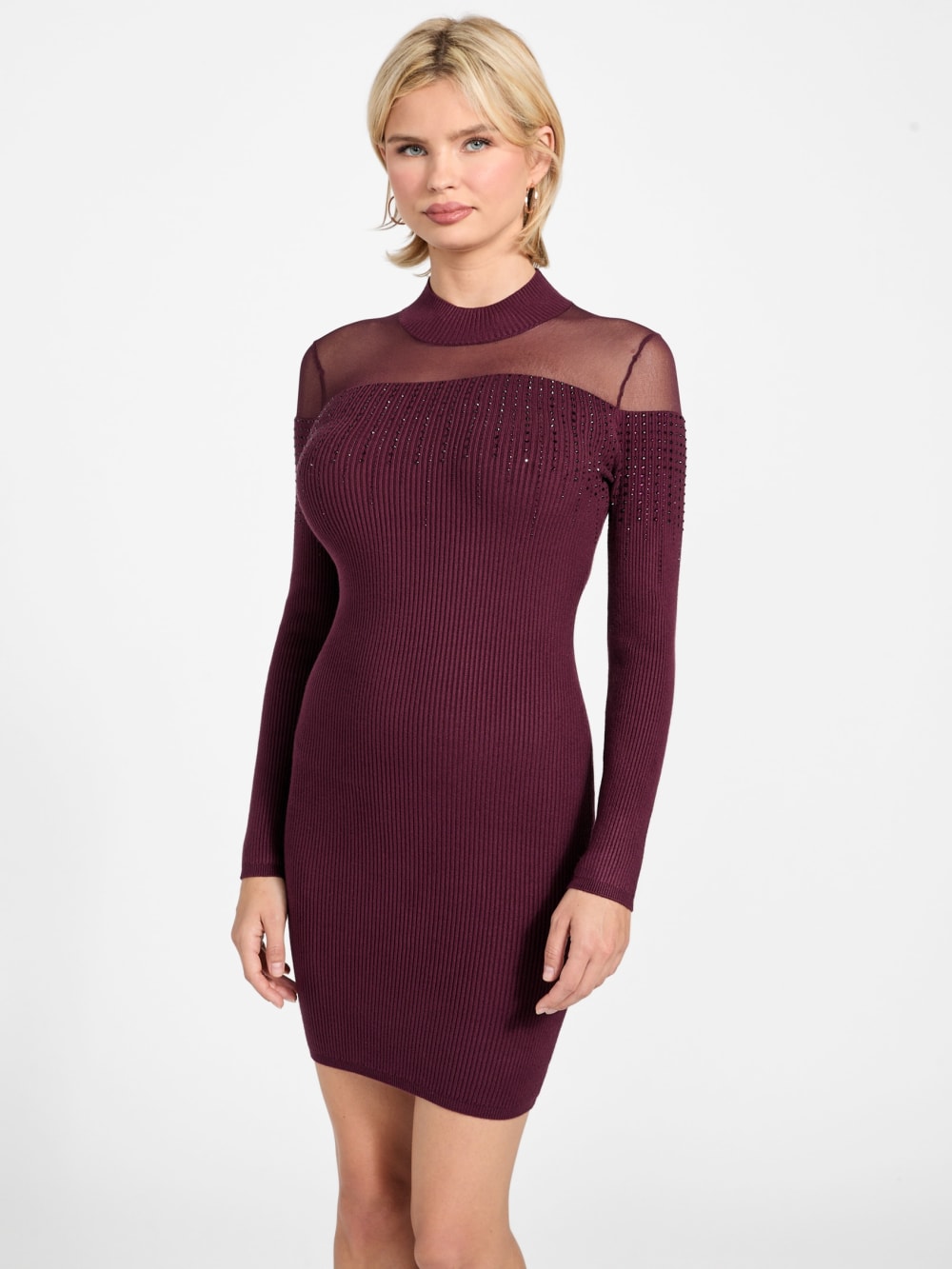 Eco Jeena Rhinestone Sweater Dress - Guess