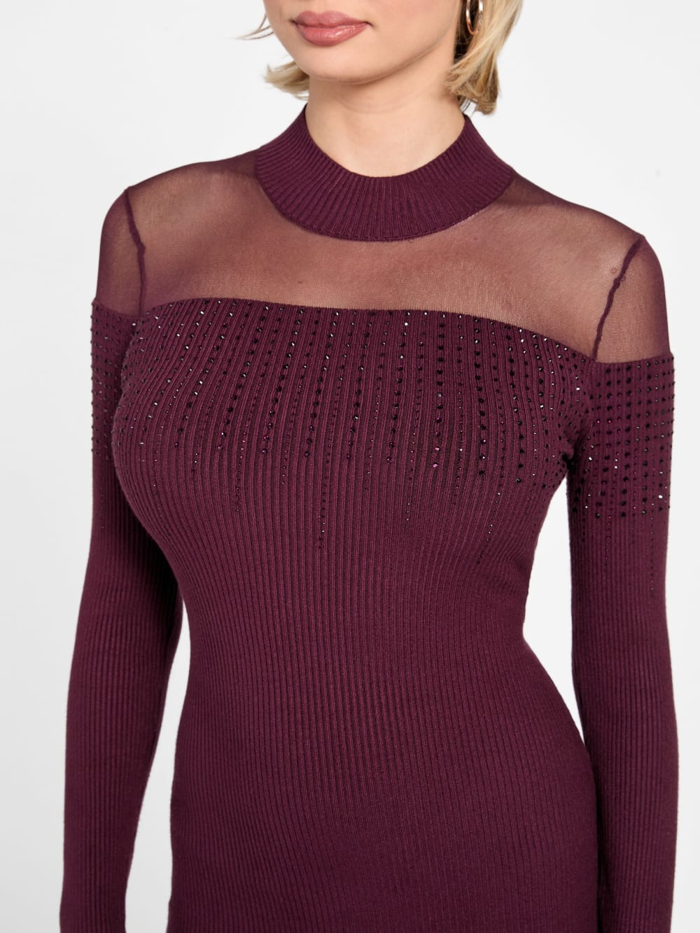 Eco Jeena Rhinestone Sweater Dress - Guess