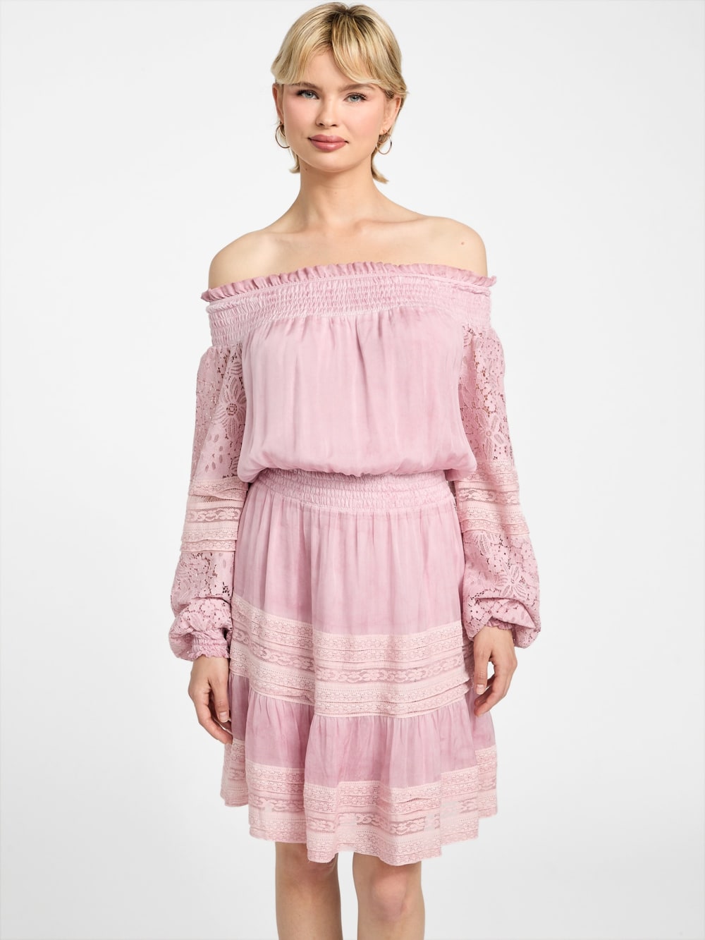 Audrey Off-the-Shoulder Mini Dress - Guess