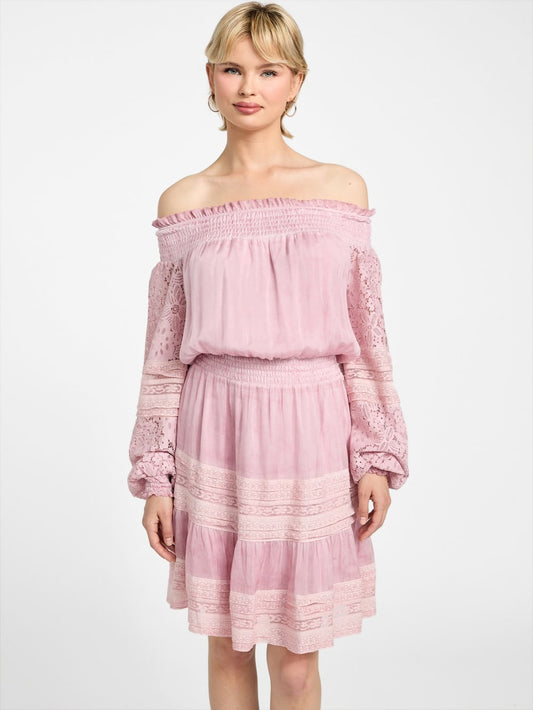 Audrey Off-the-Shoulder Mini Dress - Guess