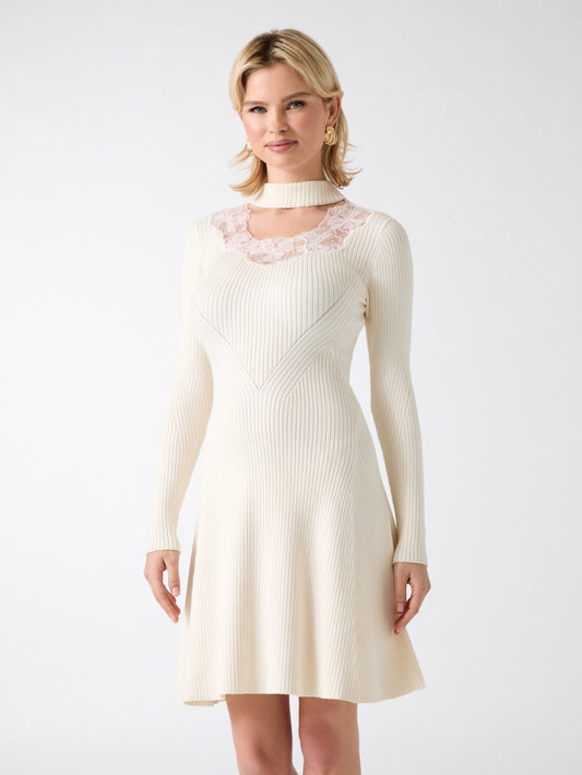 Candice Lace-Trim Sweater Dress - Guess