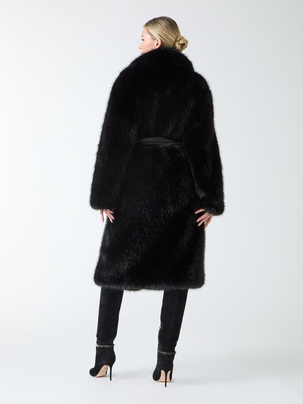 Molly Faux-Fur Wrap Coat - Guess