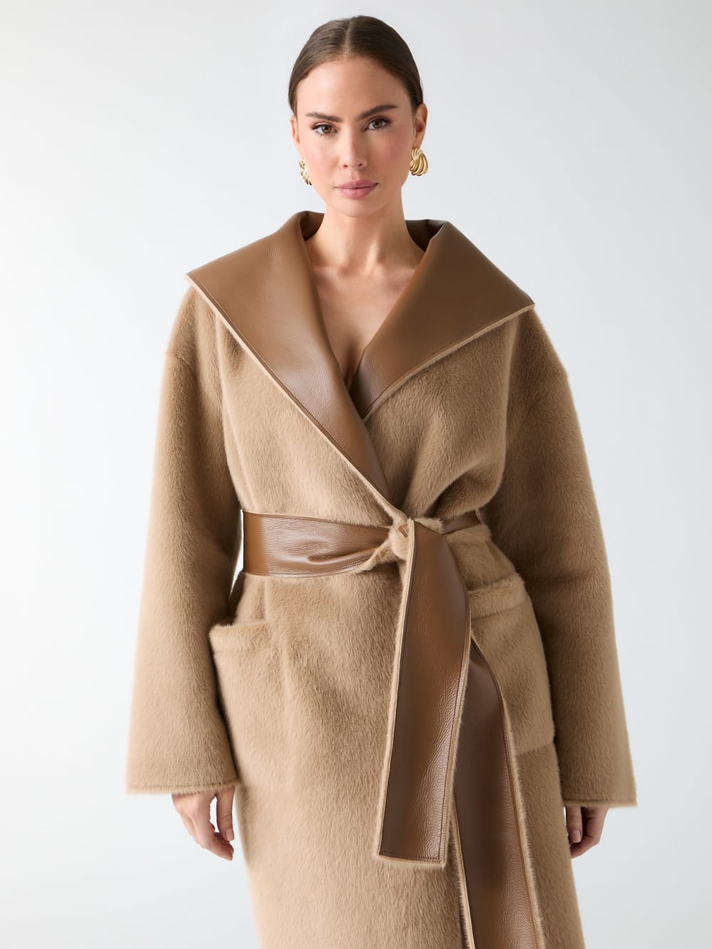Ines Reversible Faux-Leather Coat - Guess