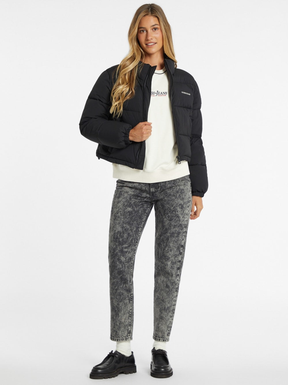 Crop Puffer Jacket - Guess