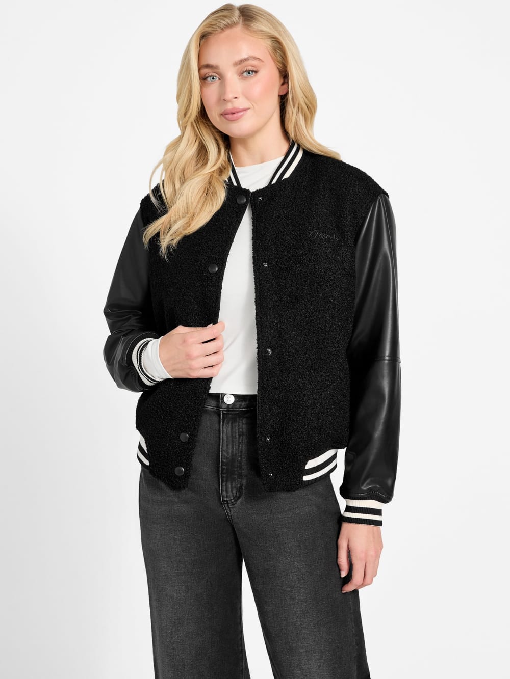 Eco Danielle Boucle Varsity Jacket - Guess