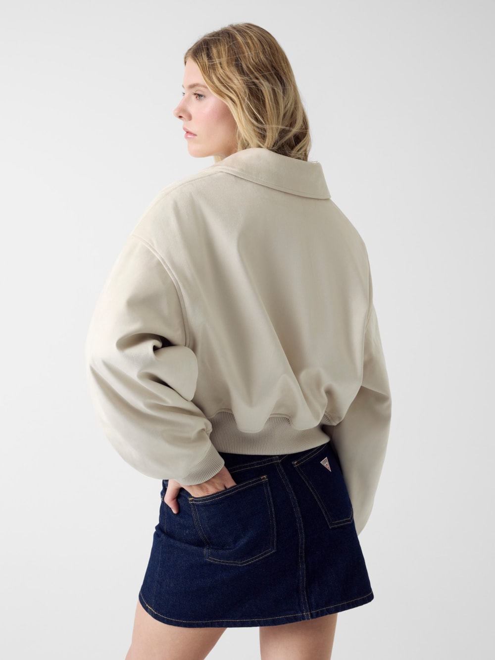 Faux suede bomber jacket - Guess