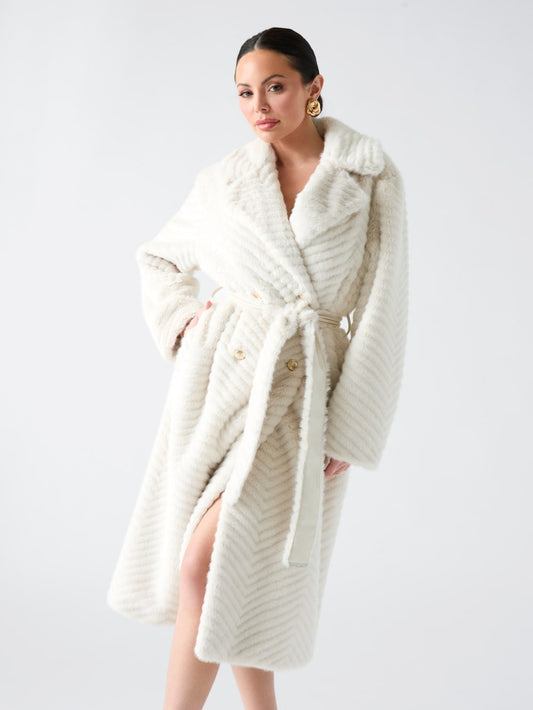 Claire Faux-Fur Coat - Guess