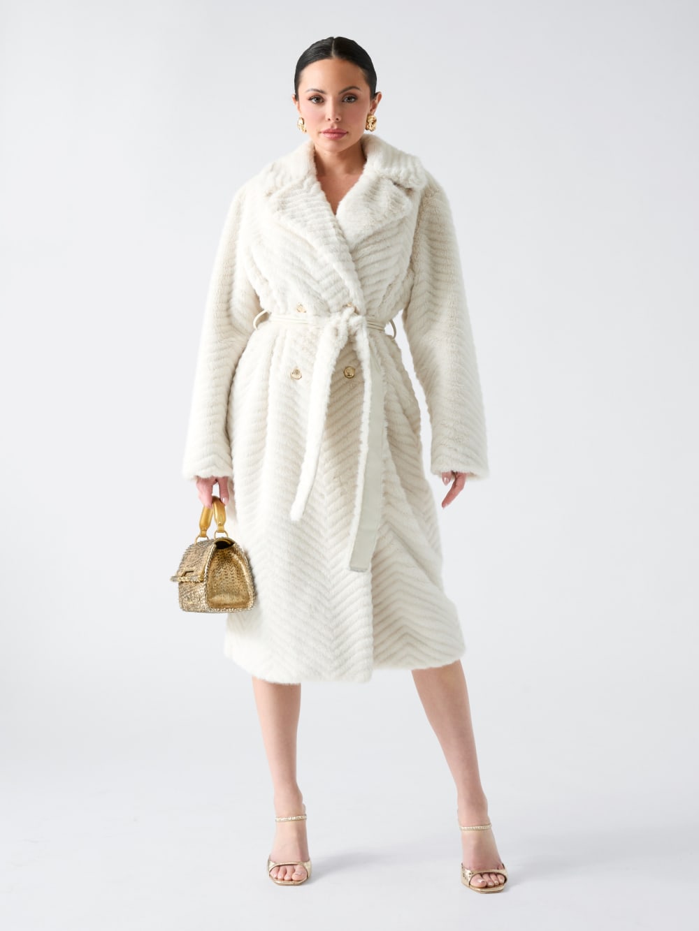 Claire Faux-Fur Coat - Guess