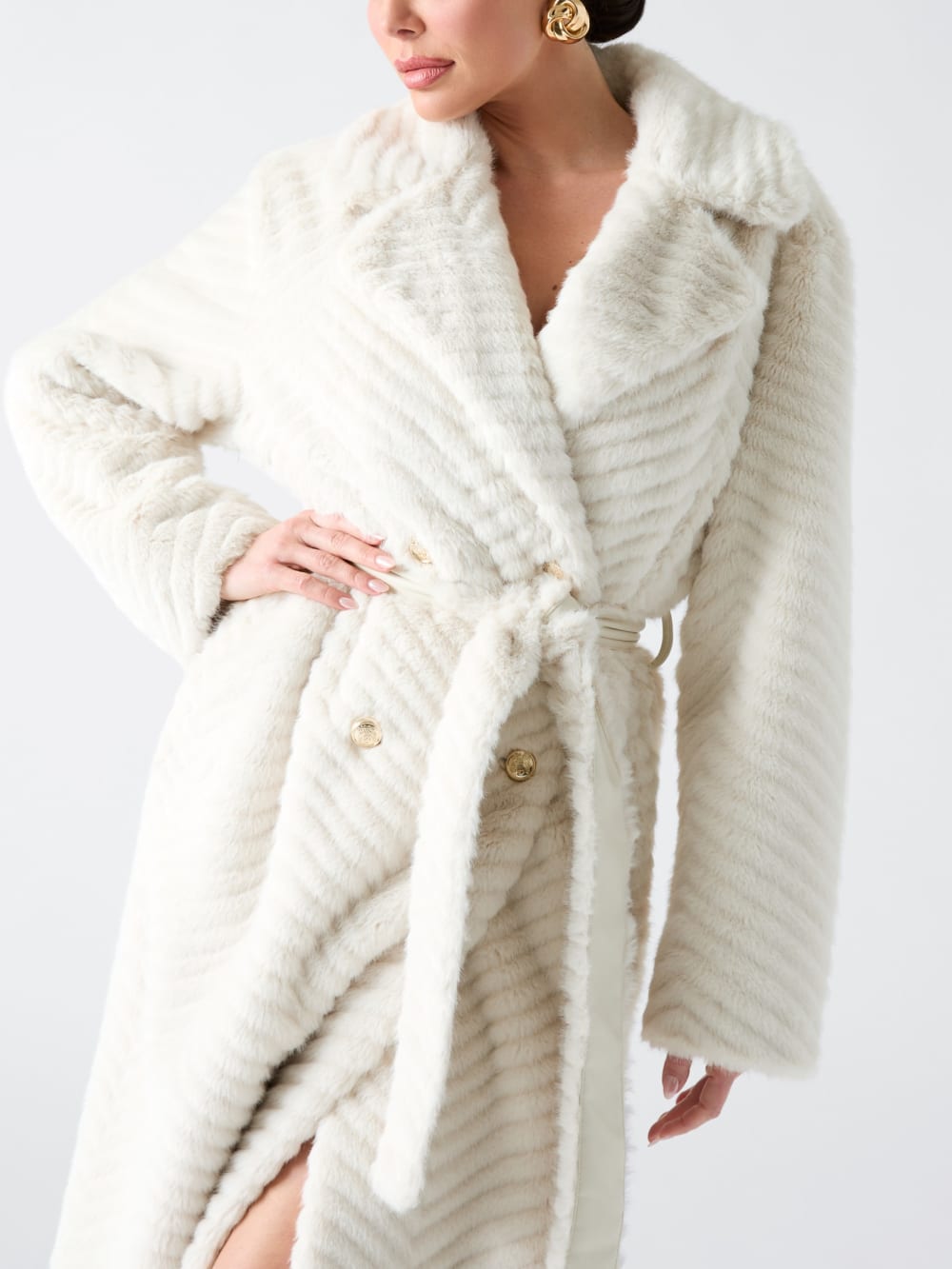 Claire Faux-Fur Coat - Guess