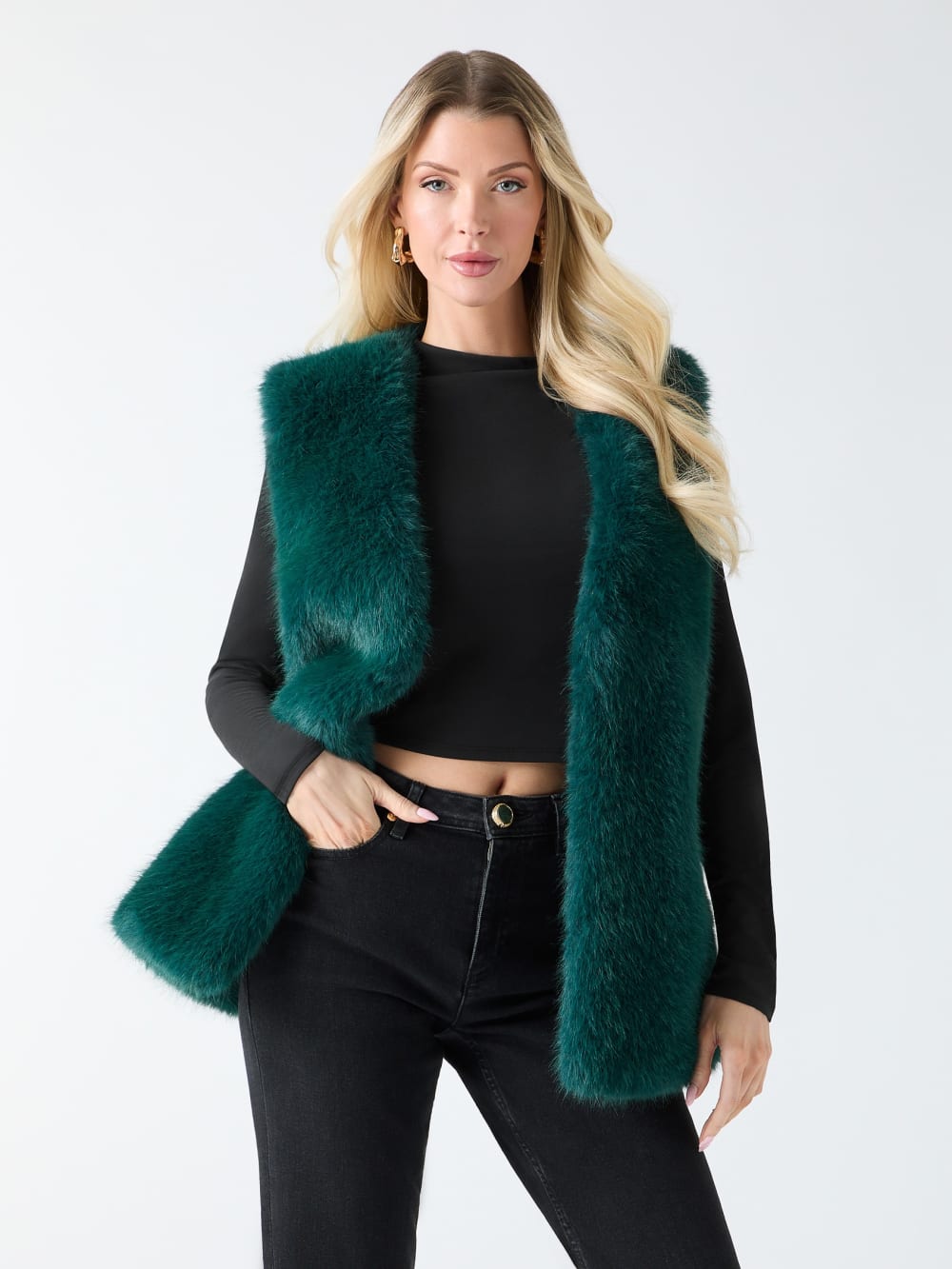 Chloe Faux-Fur Vest - Guess