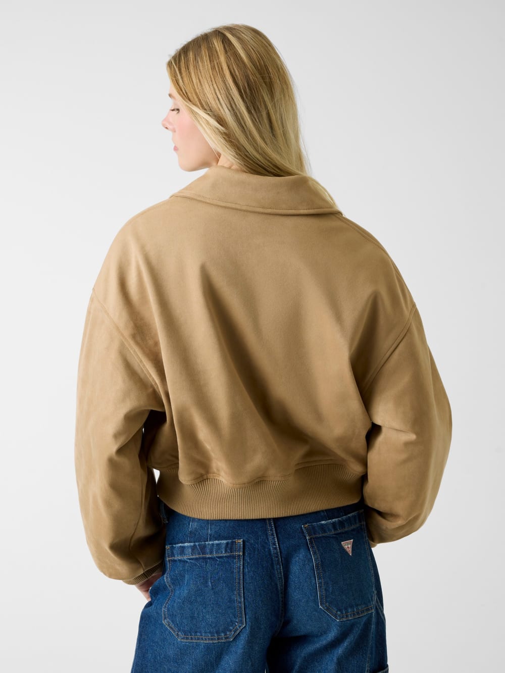Faux suede bomber jacket - Guess