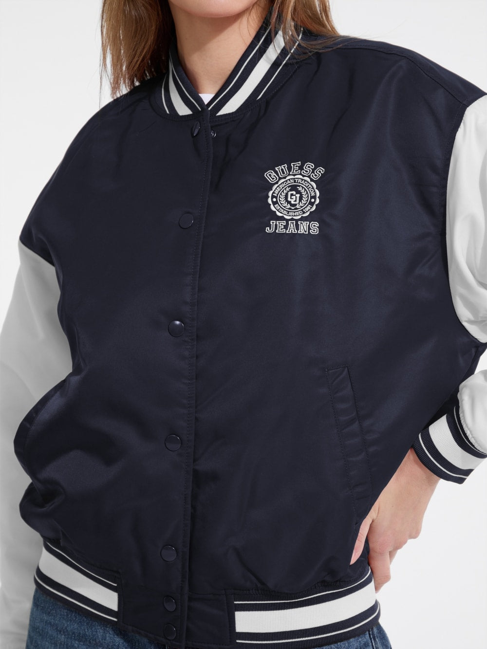 Embroidered Varsity Jacket - Guess