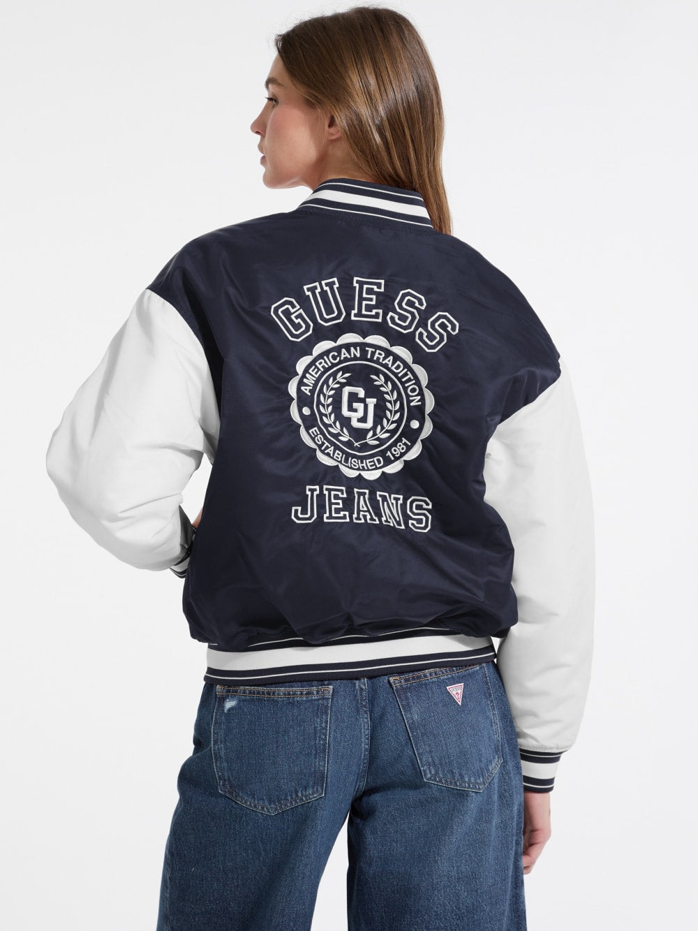 Embroidered Varsity Jacket - Guess