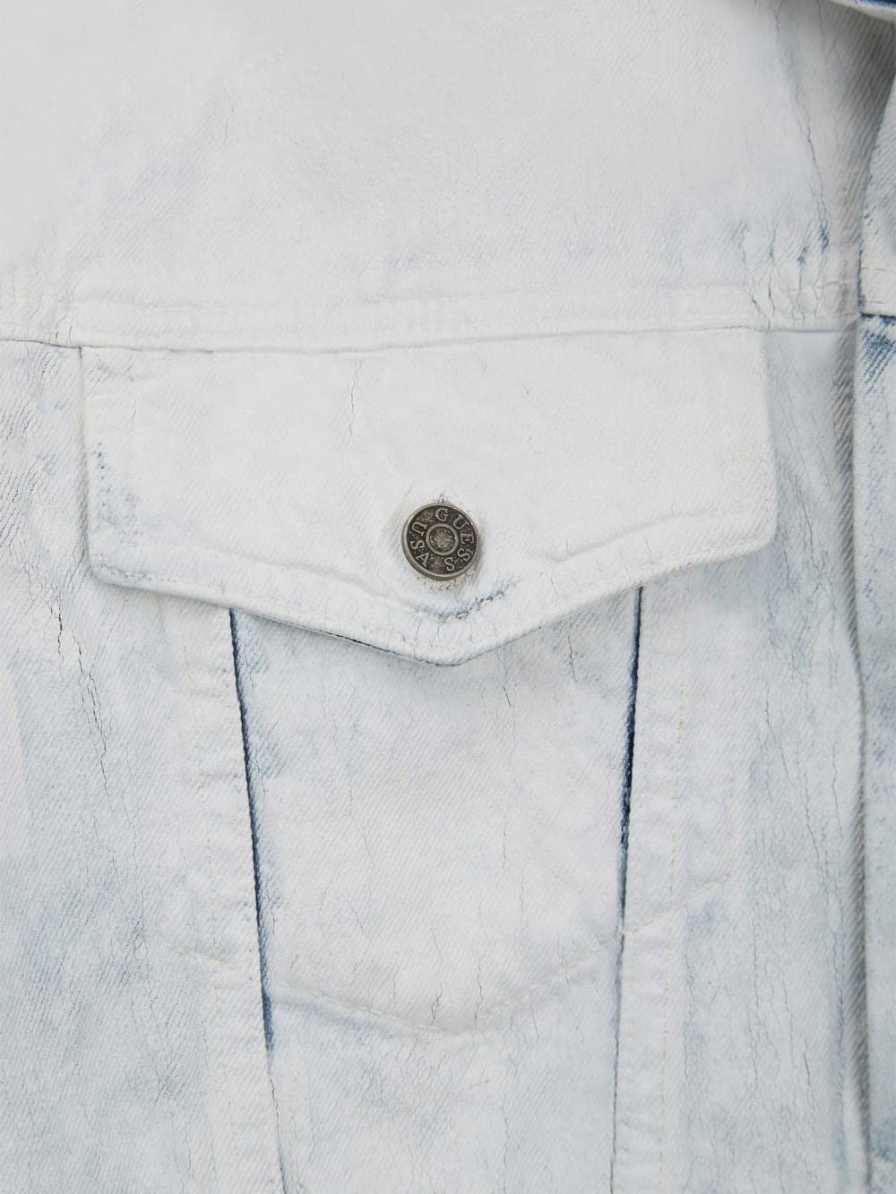 Painted Denim Fringe Jacket - Guess