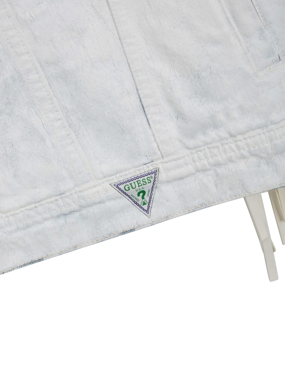 Painted Denim Fringe Jacket - Guess