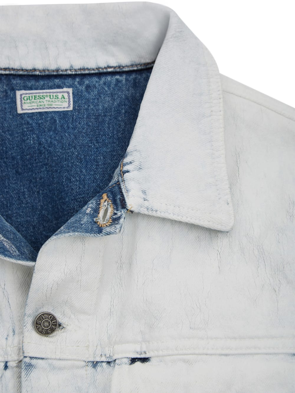Painted Denim Fringe Jacket - Guess