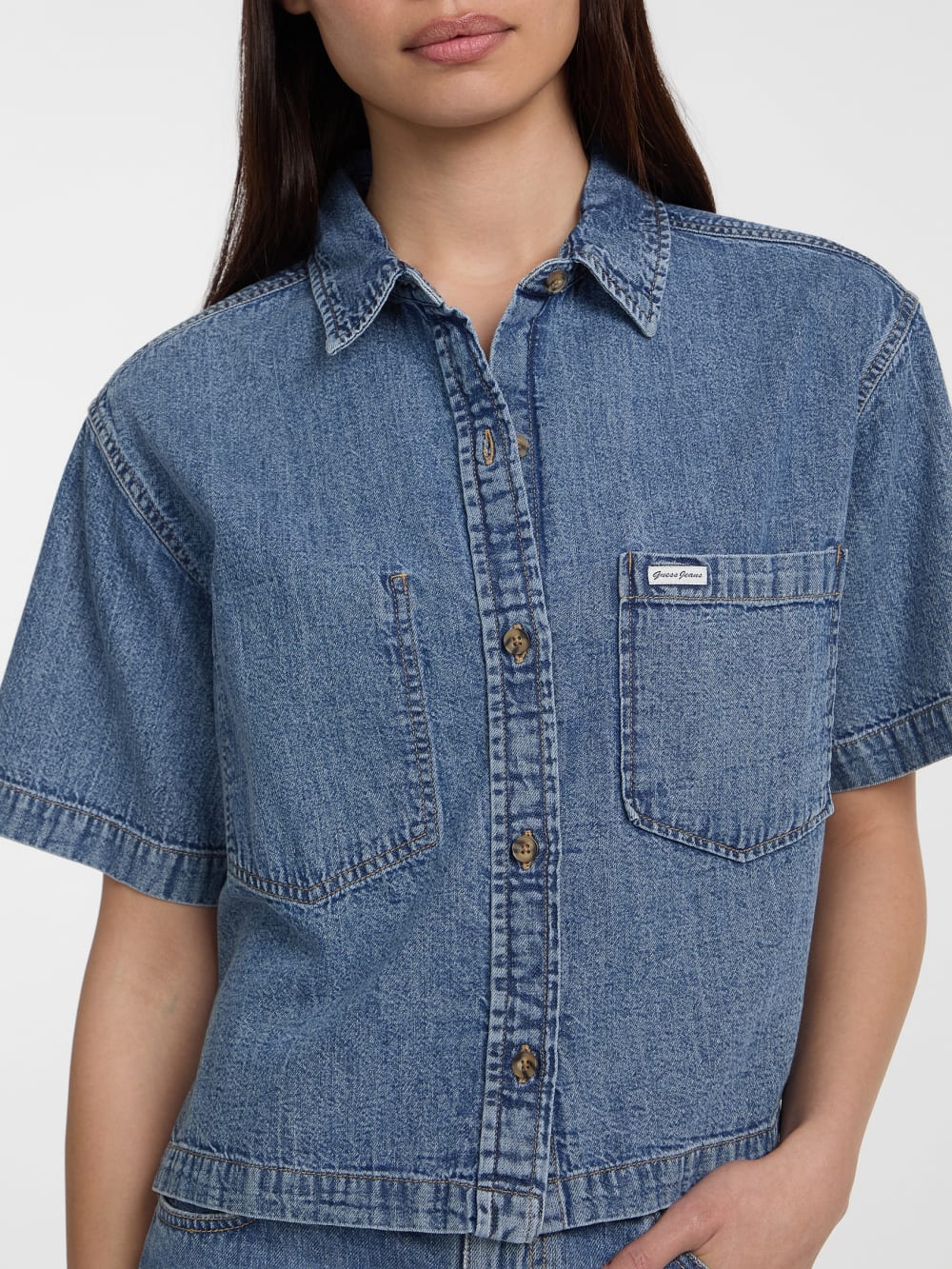 Boxy Denim Shirt - Guess