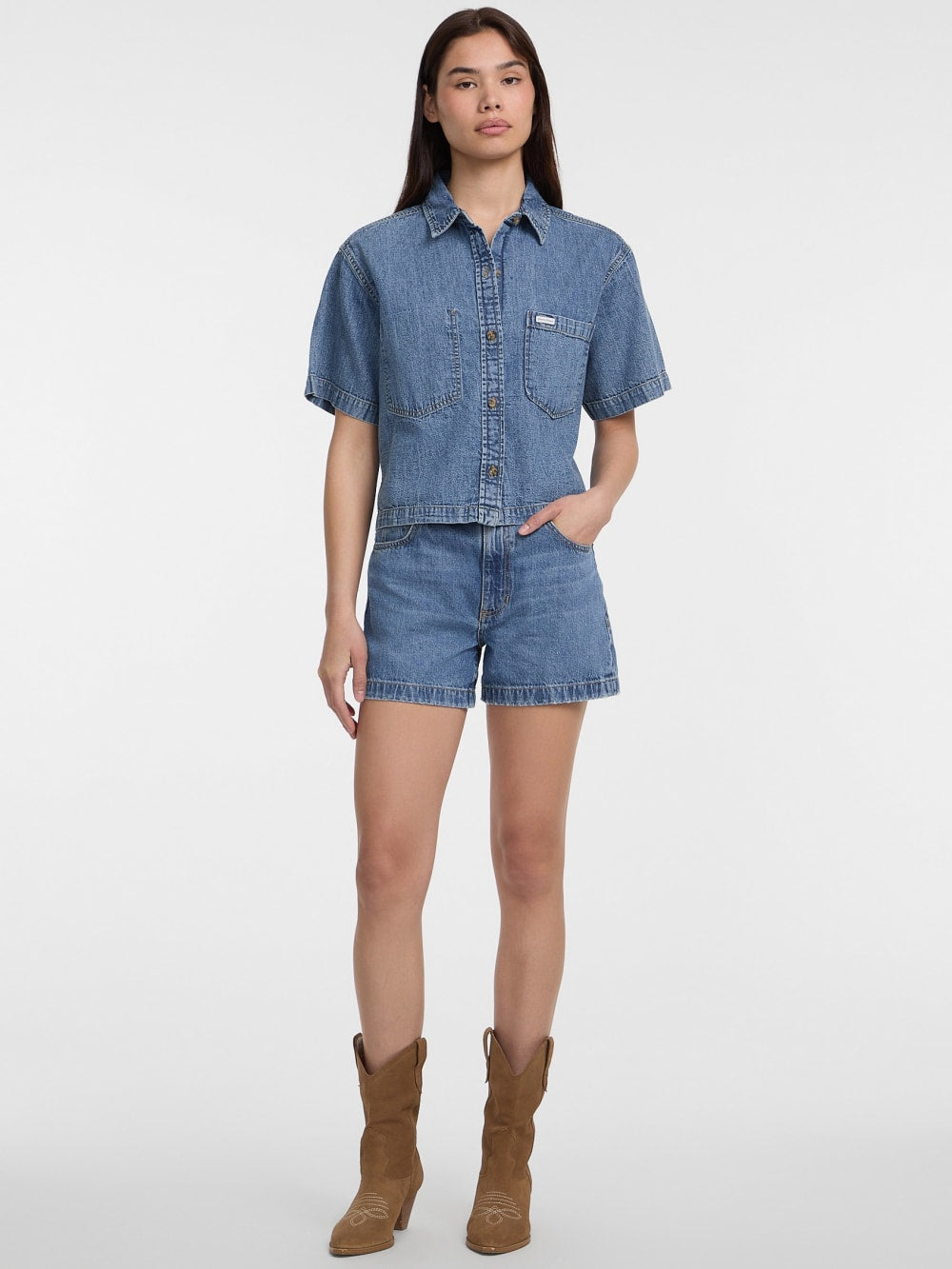 Boxy Denim Shirt - Guess