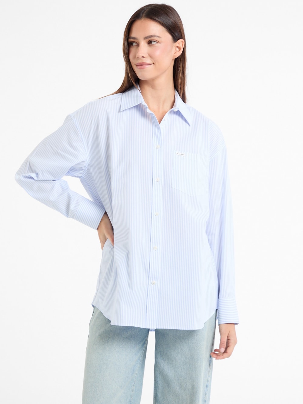 Striped Color-Block Shirt - Guess