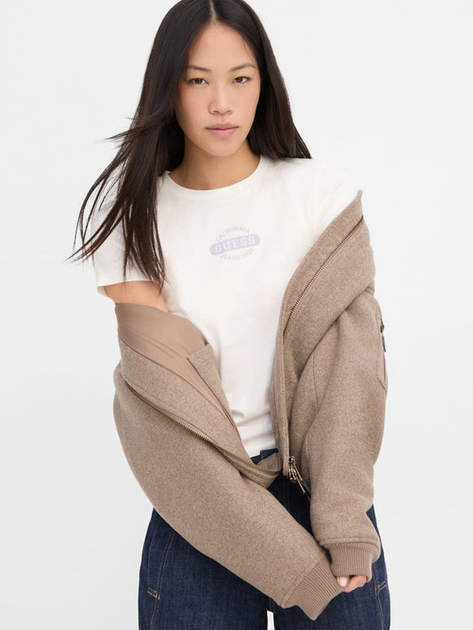 Slim Heathered Stamp Logo Tee - Guess